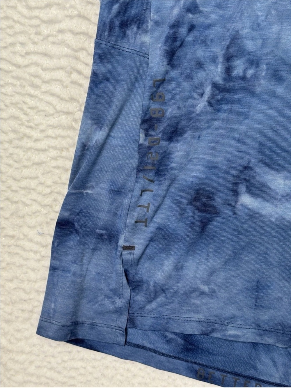 Lululemon Always Agile Short Sleeve Shirt Diamond Dye Navy Men's Size Large - Picture 5 of 10